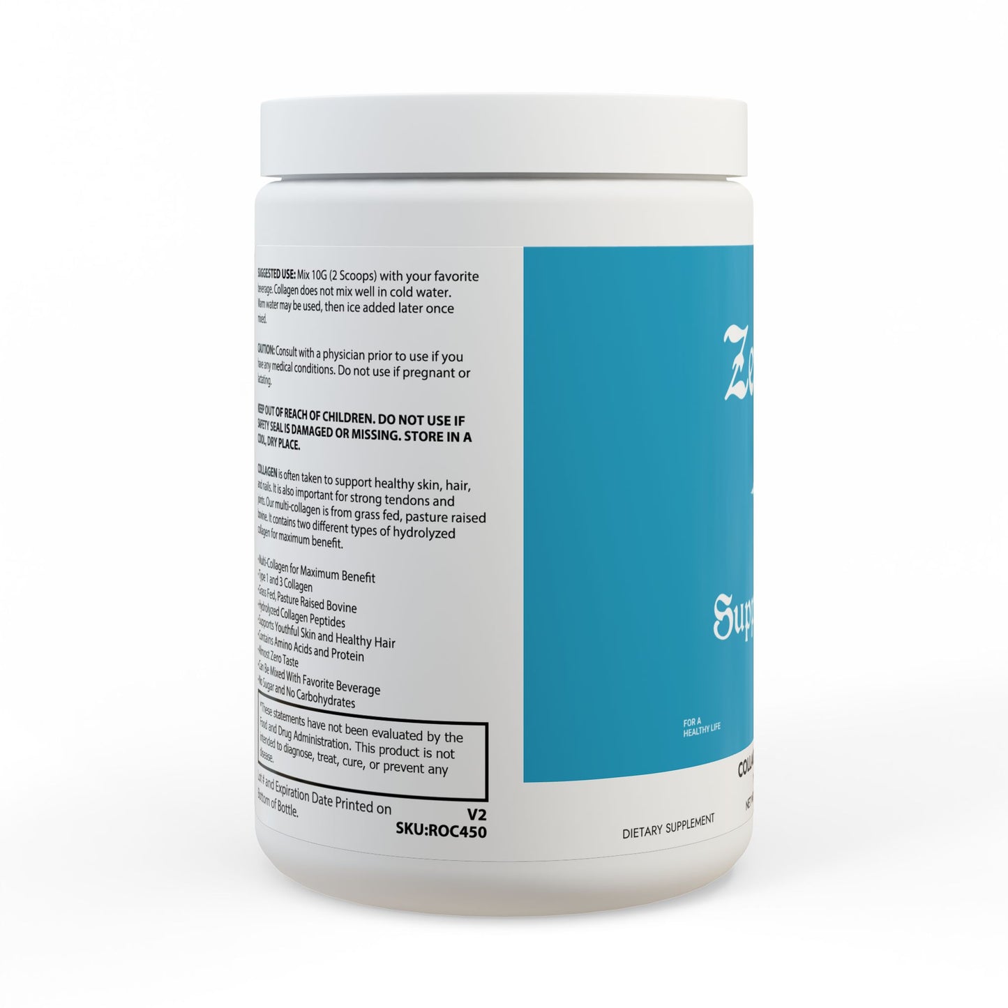 Collagen Peptides Type I & III Supplement (350g, 12.3oz)